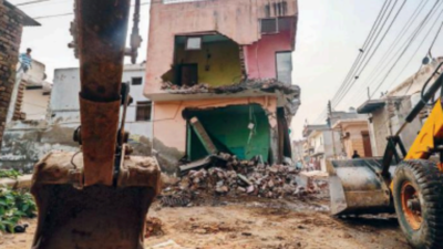 Gurugram: 2 houses, 4 shops built illegally by gangster Kaushal bulldozed