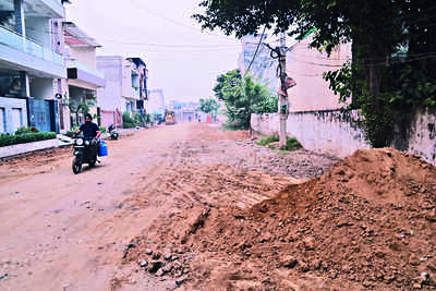 Material shortage hits road work, residents upset