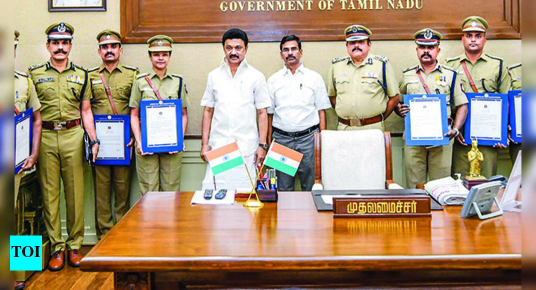 M K Stalin: Cm Lauds 58 City Police Officers | Coimbatore News - Times ...