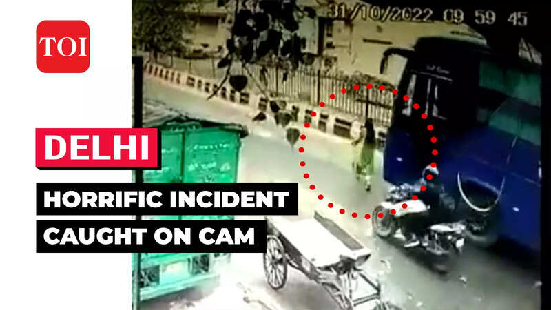 karol bagh: On cam: Woman tries to cross road in Delhi’s Karol Bagh ...