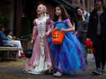 Trick-or-treating on Halloween day in New York