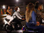 Motorcycle riders celebrate Halloween, in Caracas