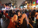 Revellers attend Church Street's annual Halloween party in Toronto