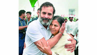 Old City bylanes shrink, RaGa walks in dad’s footstep through sea of supporters