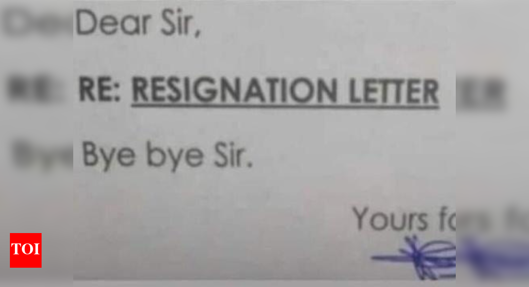 This guy wrote his resignation in three words, calls him the