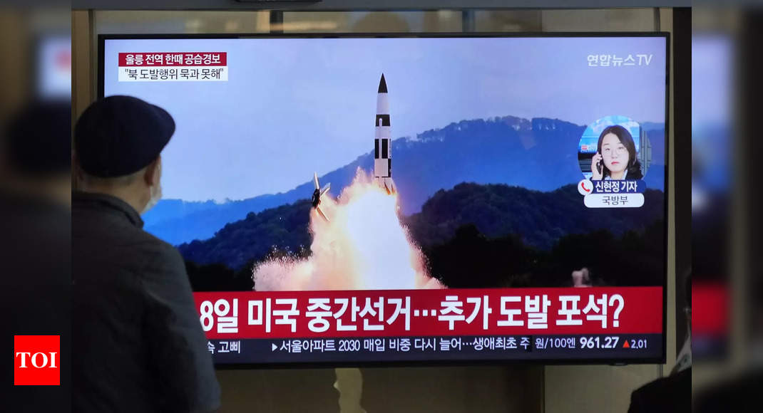 North Korea fires 23 missiles, one landing off South Korean coast for first time – Times of India