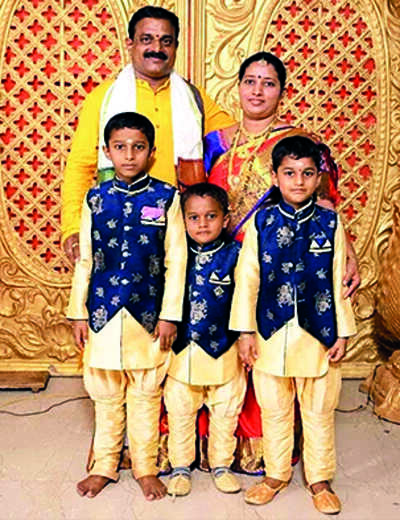 DK district BJP president walks the talk, admits his children to govt school