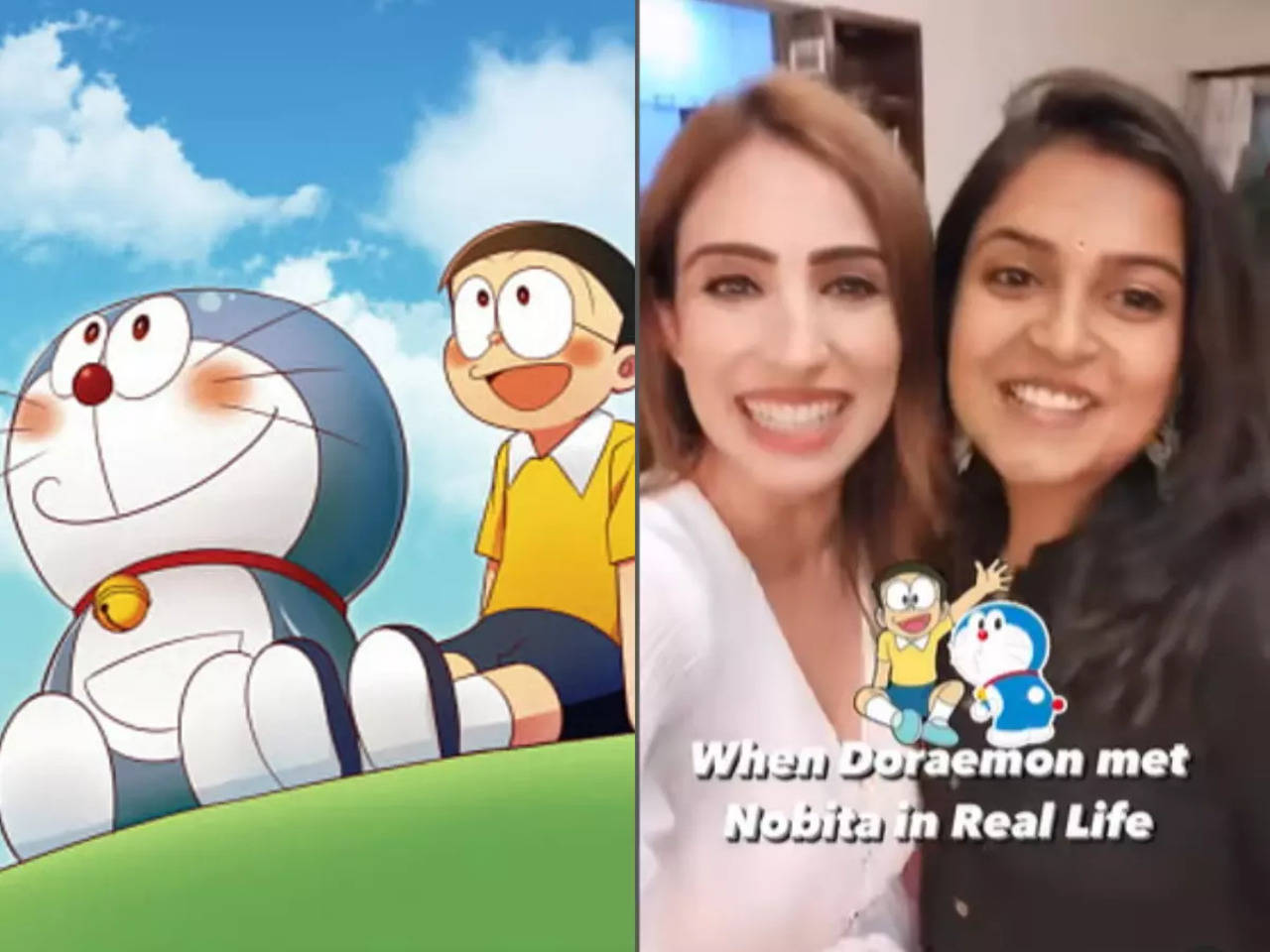 Doraemon, Nobita's voice artists meet in real life; Abhishek Nigam calls it  a 'crossover we wanted but never knew' - Times of India