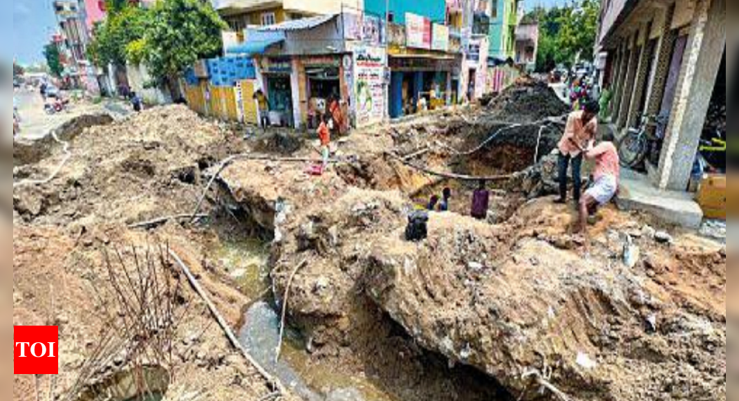 Chennai: Thiruvottiyur High Road dug up, remains threat to all users ...