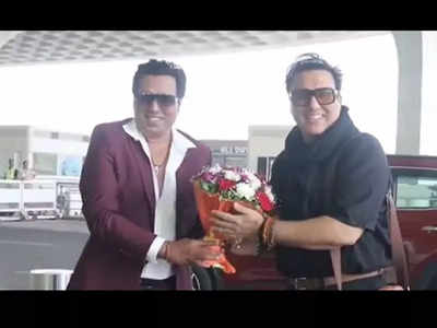 Govinda greeted by his doppelganger at Mumbai airport; 'What a carbon copy!' exclaims Sunita Ahuja