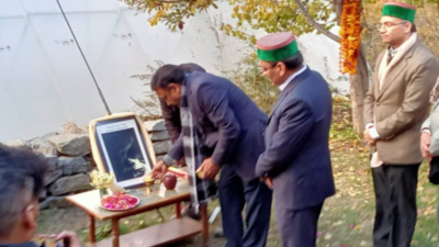 CEC Rajiv Kumar travels to village of 'independent India's first voter' Shyam Saran Negi, pays tributes