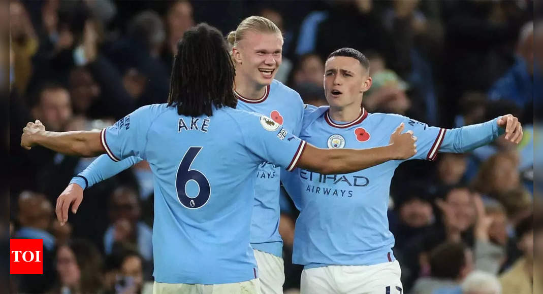 Premier League: Last-gasp Erling Haaland penalty earns 10-man Man City dramatic win over Fulham | Football News – Times of India