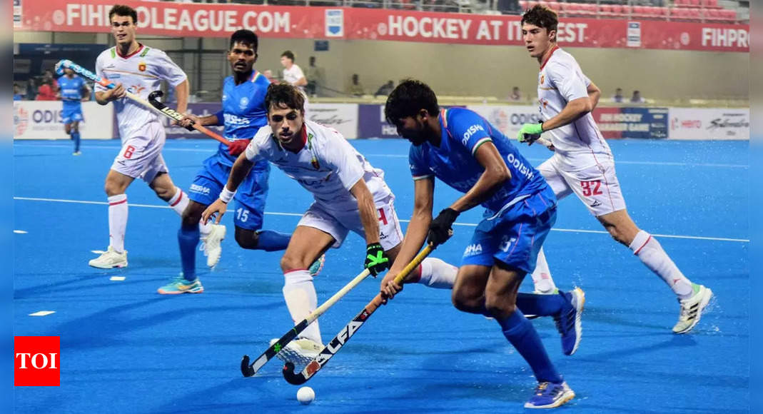 FIH Pro League: Goalkeeper Krishan Bahadur Pathak’s brilliance hands India 3-1 win in shoot-out over Spain | Hockey News – Times of India