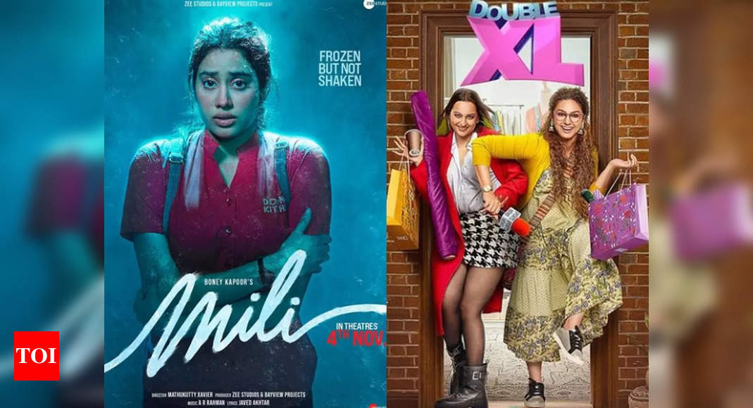 ‘Mili’ vs ‘Double XL’ box office collection Day 3: Janhvi Kapoor starrer crosses Rs 1 crore mark;  Sonakshi Sinha-Huma Qureshi’s film still under Rs 50 lakh – Times of India