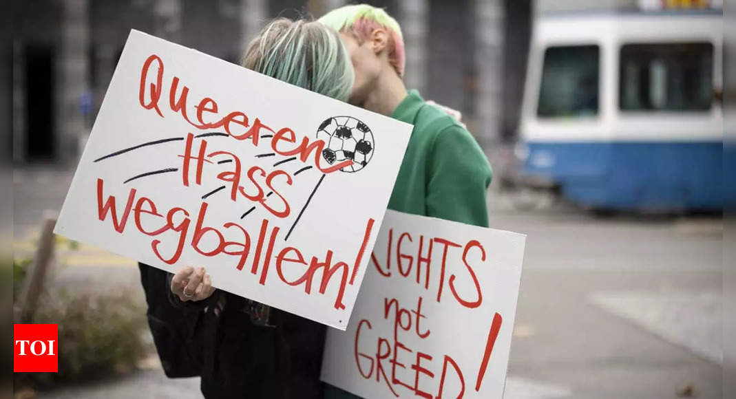 Lgbt Activists Protest At Fifa Museum Ahead Of World Cup In Qatar