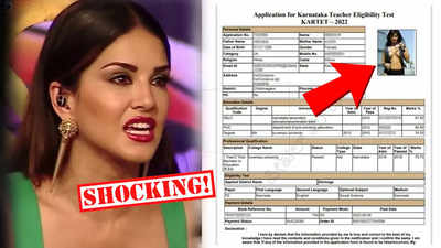 Sunny Leone S Raunchy Photo Appears In Karnataka Teacher S Examination Admit Card State