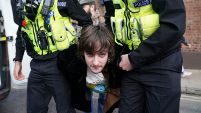 Man detained after eggs thrown at King Charles