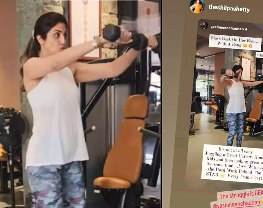 
Three months after leg injury, Shilpa Shetty Kundra hits gym; actor's trainer writes, 'She's back on her feet with a bang'
