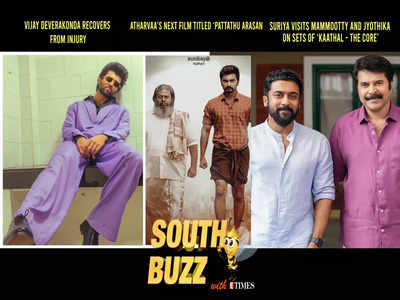 South Buzz: Vijay Deverakonda recovers from injury; Atharvaa’s next film titled ‘Pattathu Arasan'; Suriya visits Mammootty and Jyothika on sets of ‘Kaathal - The Core’