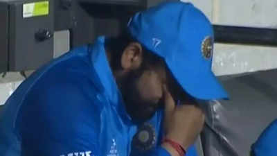 Watch: 'Broken' Rohit Sharma in tears after India's T20 World Cup semi-final exit