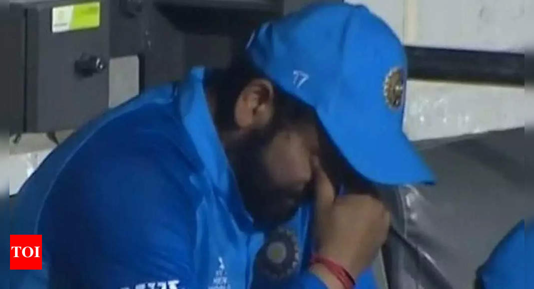 Watch: ‘Broken’ Rohit Sharma in tears after India’s T20 World Cup semi-final exit | Cricket News – Times of India