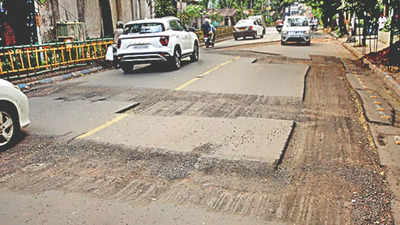Civic body’s ‘iron-out’ drive leaves south Kolkata roads uneven