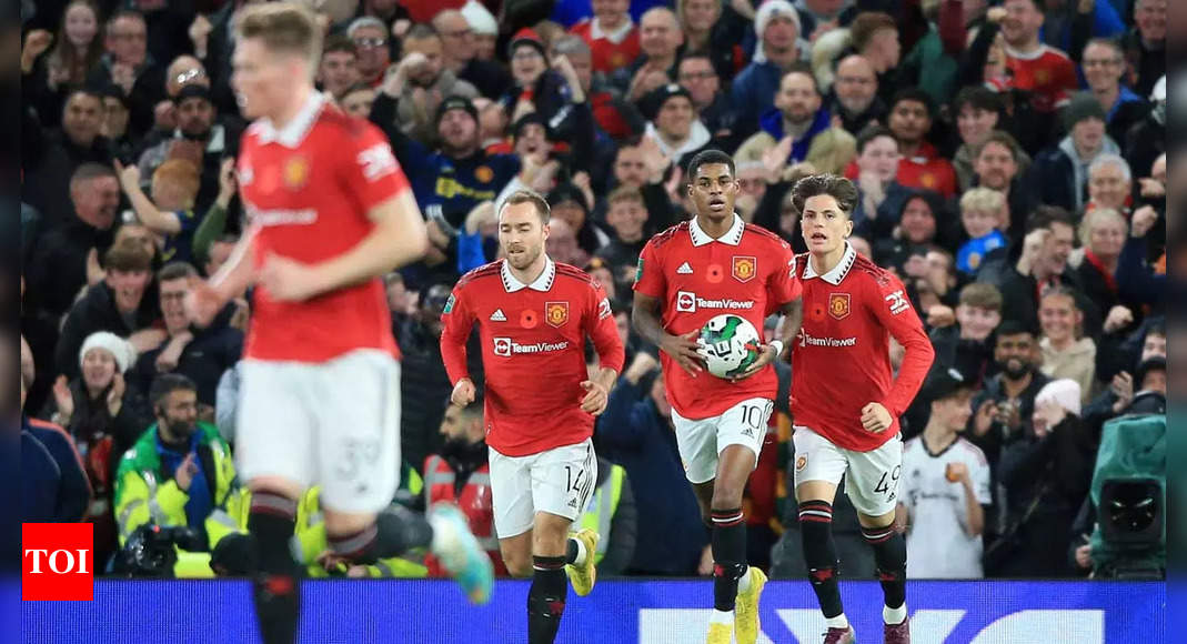 Manchester United survive Aston Villa scare to reach League Cup last 16 | Football News – Times of India