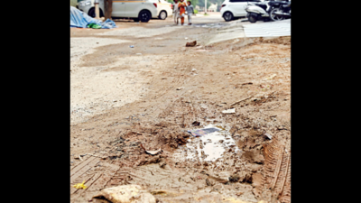 Noida: Only 500m from GNIDA’s office, this 1km road is crying for repairs