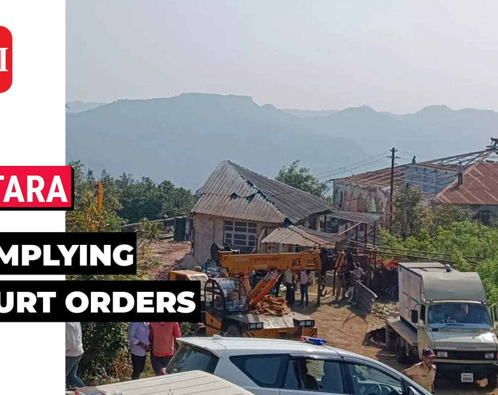 
Maharashtra: Satara district administration demolishes unauthorised structures near Afzal Khan's tomb
