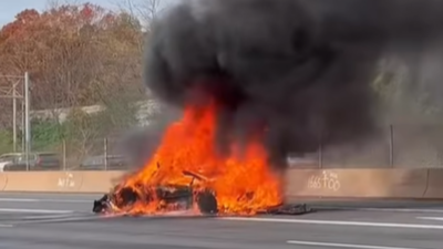 Lamborghini Aventador SVJ supercar worth over Rs 6 crore engulfed in flames after crash!
