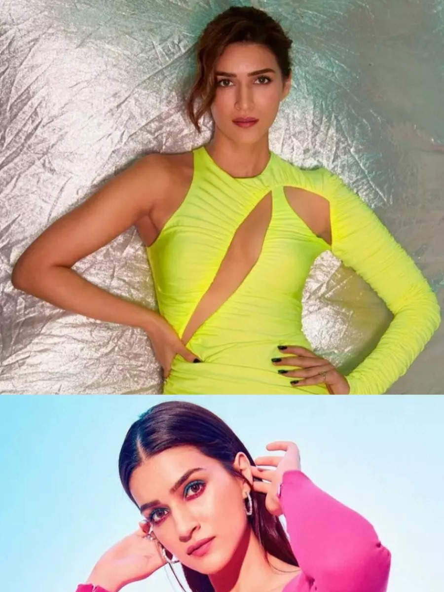 From Neon To Hot Pink Kriti Sanons Love For Short Bodycon Dresses Is Real