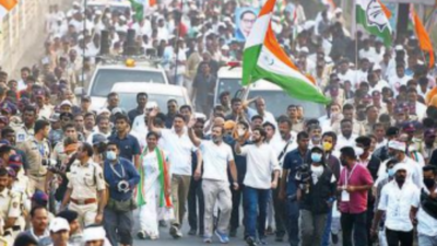 Aaditya Thackeray joins Congress Yatra, says objective is to save democracy