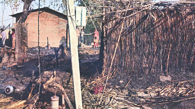Ludhiana: 5 huts gutted, 9 goats die in fire at Machhiwara slums