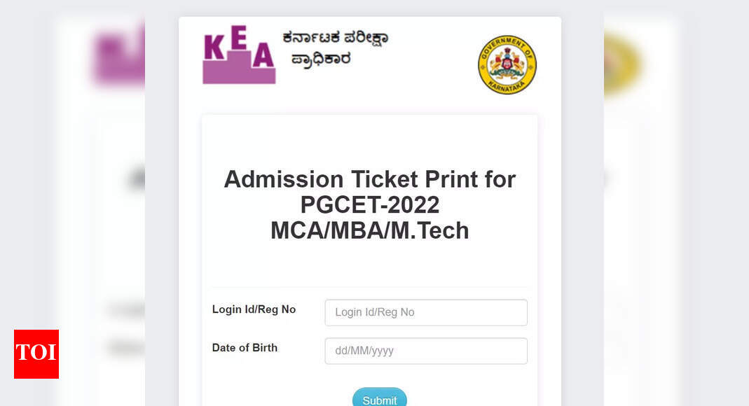 Karnataka PGCET Admit Card 2022 released at kea.kar.nic.in, here's