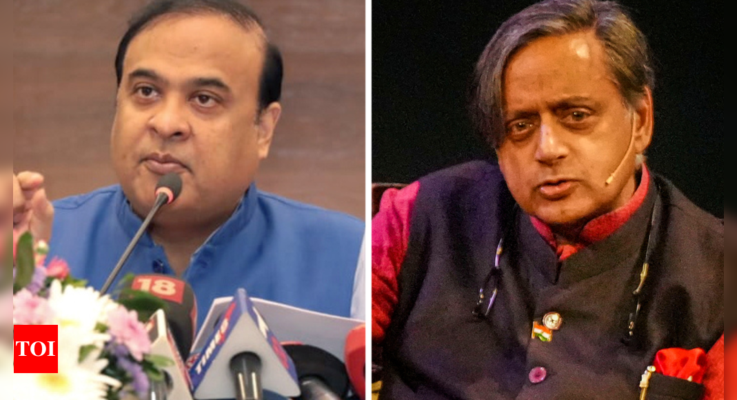 Himanta Sarma vs Shashi Tharoor: War of words between BJP and Congress over ‘courageous’ leaders | India News – Times of India