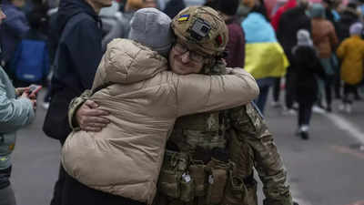 'Tears of happiness': Ukrainians rejoice after liberation from Russians