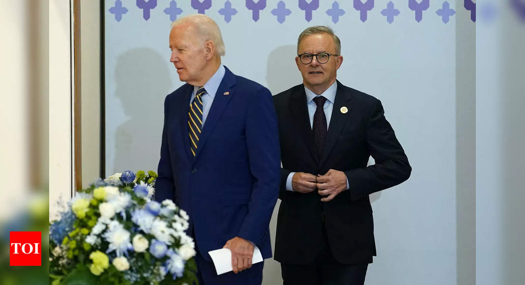 US President Biden discusses security pact, Taiwan Strait with Australian PM – Times of India