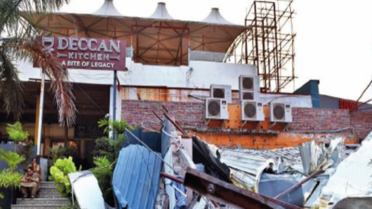Hyderabad: Poachgate accused's hotel in Jubilee Hills partly demolished | Hyderabad News - Times of India
