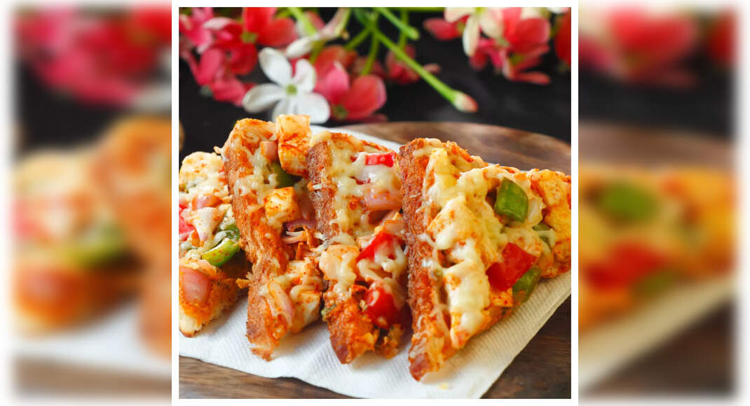 Pizza Toast Recipe How to Make Pizza Toast Recipe at Home Homemade