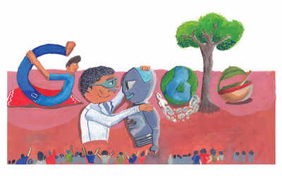 Kolkata boy Shlok Mukherjee wins Doodle for Google: Here's the doodle that celebrates India's scientific advancement