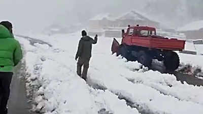 J&K: Major highways closed, high-altitude villages cut off after snowfall, rains