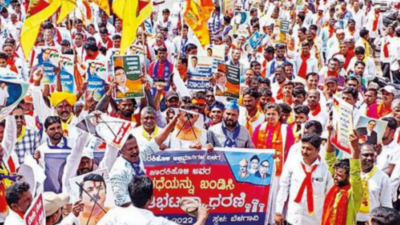 Karnataka: Satish Jarkiholi’s followers march to show strength and support