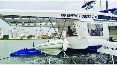 Zero-emission laboratory vessel ‘Energy Observer’ arrives in Kochi