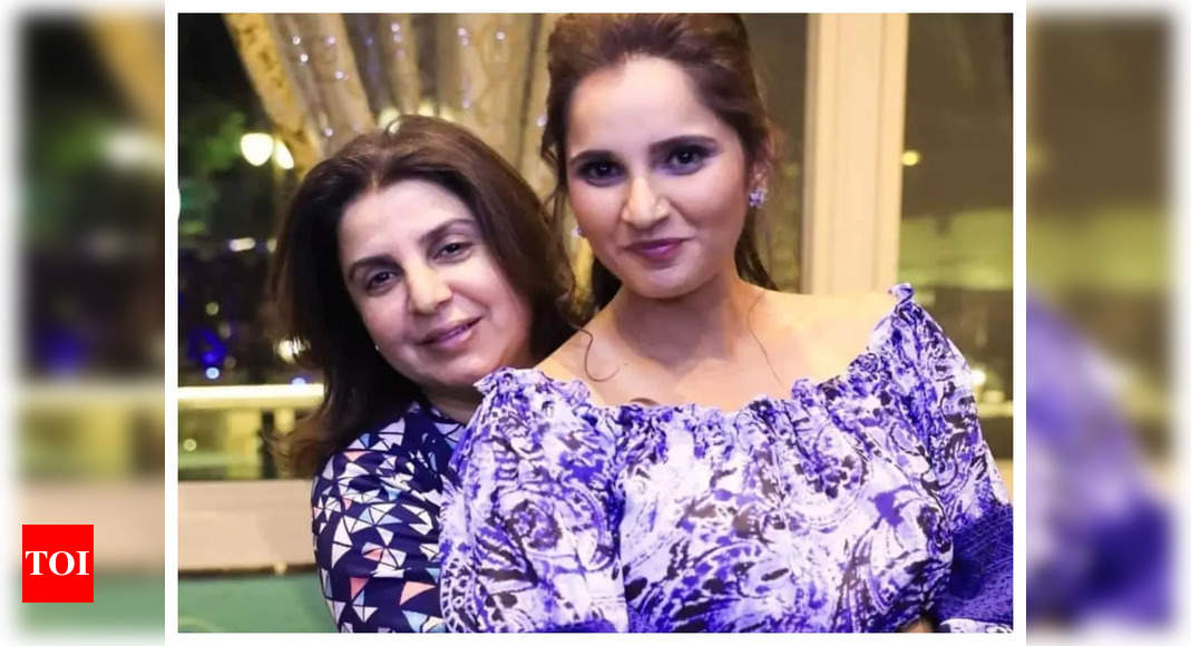 Sania Mirza looks stunning in a shimmery black gown as she celebrates her birthday with BFF Farah Khan – watch video – Times of India