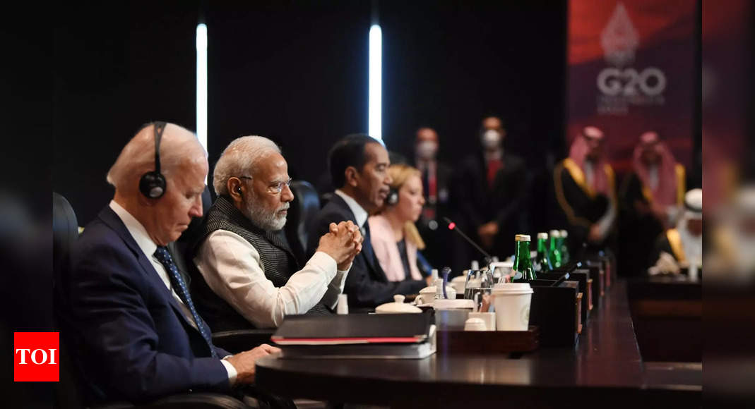 Need to find way to return to path of ceasefire and diplomacy in Ukraine: PM at G-20 summit | India News – Times of India