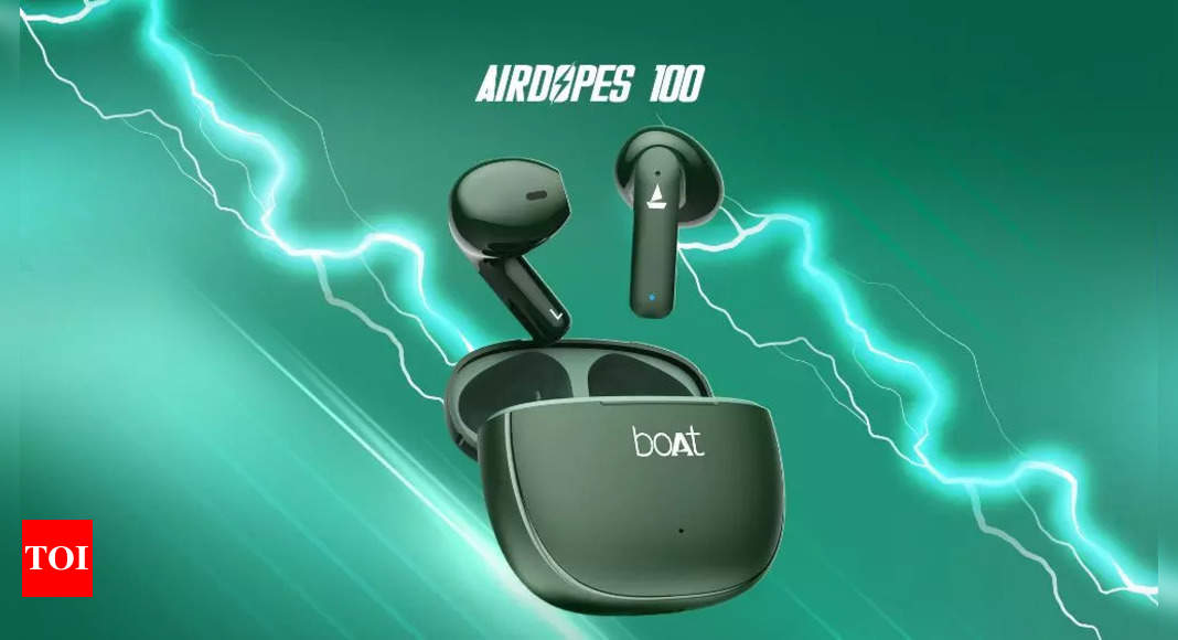 Boat Airdopes 100 TWS earbuds with ENx Technology enabled quad mics launched at Rs 1,299 – Times of India