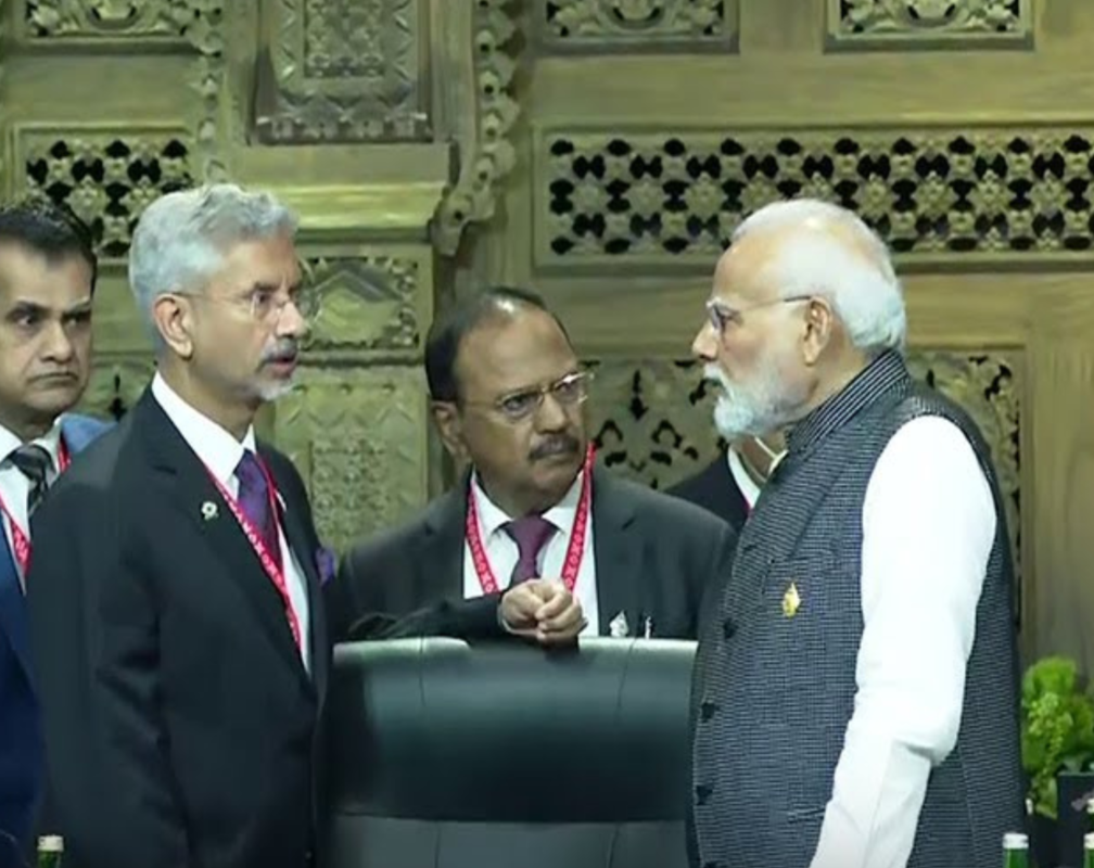 
PM Modi consulting with EAM Jaishankar and NSA Doval before start of the G20 Summit
