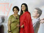 Kajol stuns in a red saree at the trailer launch of Salaam Venky