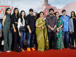 Kajol stuns in a red saree at the trailer launch of Salaam Venky