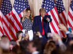 Former U.S. President Donald Trump makes an announcement at his Mar-a-Lago estate in Palm Beach